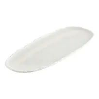 product of F2D 5323271 White Porcelain Platter, 5.7" x 13.4", Dishwasher, Microwave & Oven Safe, Filo Finish