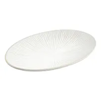 product of F2D 5323454 - China Platter, 6.7" x 10" Porcelain Grey, Dishwasher & Microwave Oven Safe, Halo Finish