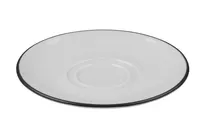product of ID Fine 5324461 - Modern Black Fine China Round Saucer, 6.4"W x 6.4"D x 0.75"H, Dishwasher Safe