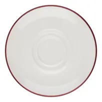 product of ID Fine 5324890 Round Fine China Saucer, 6.4" Diameter x 0.75" Height, Modest Maroon Finish
