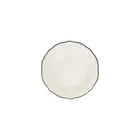 product of ID Fine 5335870 1972 Coupe Plate, 5.91" Round Porcelain, Black Line Fulya, Dishwasher Safe