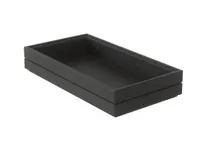 product of Select Concept BQ003B Stackable Utensil Holder, 6.92"W x 12.79"D x 2.24"H, Wood, Black/Cherry, Holds GN 1/3 Trays