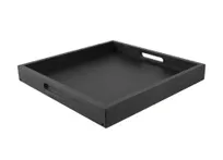 product of Select Concept BQ013B Handled Serving Tray, Square 15.7" x 15.7" x 1.220" Black Oak Patterned Wood