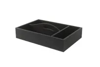 product of Select Concept BQ100B Cutlery Tray, 9.44"W x 13.77"D x 2.75"H, 3 Section, Oak, Black