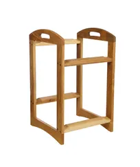 product of Select Concept BQ207L Display Stand, 2-Tier Oak, 11.490"W x 11.690"D x 19.400"H, Holds GN 1/2