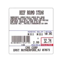 product of Alfa International LST-8020 Price-Computing Scale Labels, 58mm x 60mm, 500 Labels/Roll, 12 Rolls/Case, OEM Replacement for LST-8020