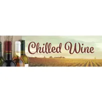 product of Beverage Air 409-419C-149 Chilled Wine Sign for MMR27, Sign/Menu, Steel Frame, Acrylic, 12" x 8"