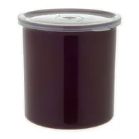 product of Carlisle 030101 Classic Crock, 1.2 qt., Brown, SAN, High-Gloss Finish, Snap-On Lid - 1/Each