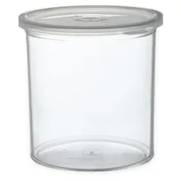 product of Carlisle 030107 Classic Crock, 1.2 qt., Clear, SAN, Snap-on Lid, Dishwasher Safe - 1/Each