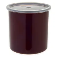 product of Carlisle 030201 Classic Crock, 2.7 qt., Brown, SAN, High-Gloss Finish, Snap-On Lid - 1/Each
