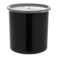 product of Carlisle 030203 Classic Crock, 2.7 qt., Black, SAN, High-Gloss Finish, Snap-On Lid
