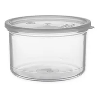 product of Carlisle 031607 Classic Crock, 1.5 qt., Clear, 6" Round, Snap-on Lid, SAN, Dishwasher Safe