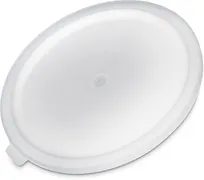 product of Carlisle 060302 Food Pan Lid, 6-8 qt Round, Snap-On Tabbed, Polyethylene, White, NSF, BPA Free