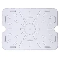 product of Carlisle 1023507 StorPlus Drain Shelf, 1/2-Size Food Pan, Footed, Polycarbonate, Clear