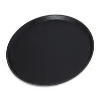 product of Carlisle 1600GR2004 Griptite Non-Skid Serving Tray, 16" Round, Fiberglass, Black