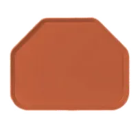 product of Carlisle 1713FG018 Glasteel Cafeteria Tray, 18" x 14", Trapezoid, Break-Resistant, Fiberglass, Orange