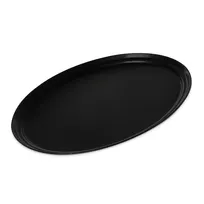 product of Carlisle 3100GR2004 Non-Skid Oval Serving Tray, 31"L x 24"W, Fiberglass, Black