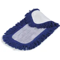 product of Carlisle 363311814 Flo-Pac Dry Mop Pad - 18" Blue Cut-End Head, Microfiber Center, Poly Blend Loop
