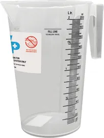 product of Carlisle 38120 WipesPlus Measuring Cup, 64 oz., Clear Plastic, Food-Safe, Large Capacity - 1/Case
