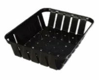 product of Carlisle 4403103 Munchie Basket - 10"3/8 L x 8" W x 2"1/2 H ABS Plastic, Black, Dishwasher Safe