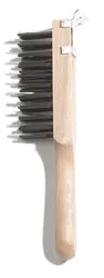 product of Carlisle 4577900 Heavy-Duty Wire Brush, 11" Wood Handle, 6"x1" Carbon Steel Bristle Scraper - 1/Each