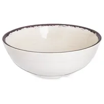 product of Carlisle 5400553 Mingle Plastic Bowl, 6" Diameter, 17-18 oz, Beige Melamine, Swirl, NSF Certified