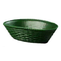 product of Carlisle 650409 - Oval 9" Diameter Green Polypropylene Basket, Dishwasher Safe, NSF, Made in USA