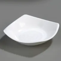 product of Carlisle 794202 Side Dish, 5" Square Melamine Plate, 5 oz, White, Flared Reinforced Rim, Dishwasher Safe