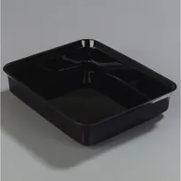 product of Carlisle 882103 Rectangular Deli Crock, 4 Qt, 12" x 10", Black, Acrylic, Glossy Finish