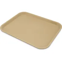 product of Carlisle CT141806 Cafeteria Tray, 17-7/8"L x 14"W x 15/16"H, Rectangular, Polypropylene, Beige