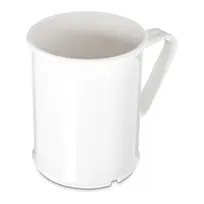 product of Carlisle PCD79602 - 9.6 oz White Polycarbonate Mug, Dishwasher Safe, -40°F to 212°F, NSF Certified