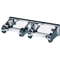 product of Carlisle R260XC Double-Roll Toilet Tissue Dispenser, 12"3/8" L x 4"1/2" W, Chrome, 20-Ga Steel