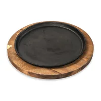 product of Concasse MCACCCOM03 Round 9" Cast Iron Meat Server Skillet, No Handle, Sizzling Tabletop Platter