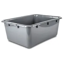 product of Concasse MCC52661 Heavy-Duty Tote Box, 20"W x 15"D x 7"H, Gray Food-Grade Plastic Construction