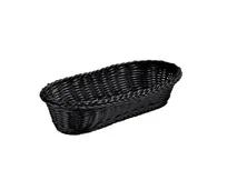 product of Concasse MCCETA090403N Oval Woven Plastic Basket, 9" x 4-1/2" x 3-1/4" Black, Restaurant Servingware