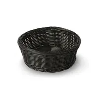 product of Concasse MCCETRED0803N Round Plastic Basket, 8-1/4" Diameter x 3-1/4" Height, Black Woven Design