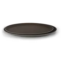 product of Concasse MCCHA1924 Non-Slip Oval Serving Tray, 19" x 24", Brown, Rubber Plastic