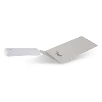 product of Concasse MCEAT066 Stainless Steel Turner, 5" x 6", Square, Nylon Handle, White