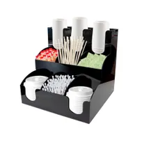 product of Concasse MCEQORGV4 Plastic Cup & Lid Organizer, 3 Levels, 3 Rows, Efficient Beverage Service Design