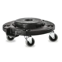 product of Concasse MCLBBASE Heavy-Duty Black Metal Solid Base Utility Dolly for Trash Cans