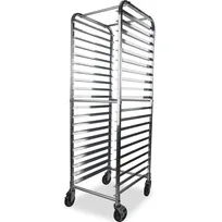 product of Concasse MCPALCAR10 Sheet Pan Rack, 10-Pair Stainless Steel, Adjustable Slides with Brakes, Assembled