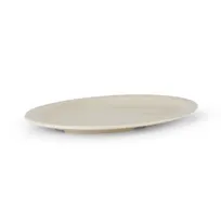 product of Concasse MCPLMO13 - 13" Oval Melamine Plate, Beige Reusable Plastic Dinnerware, Durable Material