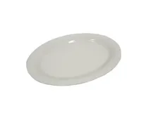 product of Concasse MCPLMOP35 Oval Melamine Plate, 14" - 15" White, Premium Reusable Dinnerware