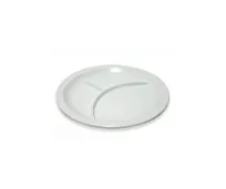 product of Concasse MCPLMR25B 10"-11" Round Melamine Dinner Plate, White, Durable Reusable Plastic