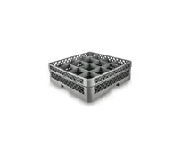 product of Concasse MCRAC16EXT Glass Rack Extension - Commercial Restaurant Dishwasher Rack Extension with 16 Compartments, Full-Size, Black/Cherry Finish
