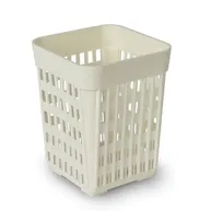 product of Concasse MCRACCIL150G Cutlery Holder, 1-Compartment Steel Bin with Squared Coarse Mesh, Black/Cherry