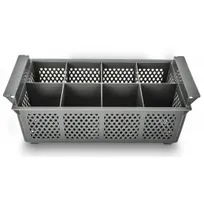 product of Concasse MCRACES08 Cutlery Organizer with Half Basket, Black/Cherry, Utensil Holder with Compartments for Flatware Storage