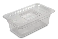 product of Concasse MCTP1400 Clear Polycarbonate Pan Cover, 1/4 Size, Flat Lid, Solid - Each