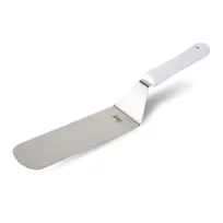 product of Concasse MCVAT085 Flexible Stainless Steel Turner, 8" x 3", Solid Nylon Handle, White