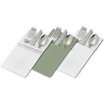 product of Dinex DX6999PF0184 - 17" x 17" Pocket-Fold Paper Napkin, 2-Ply, Sage Green, 1/Case